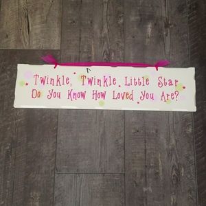 Wooden sign TWINKLE TWINKLE LITTLE STAR...